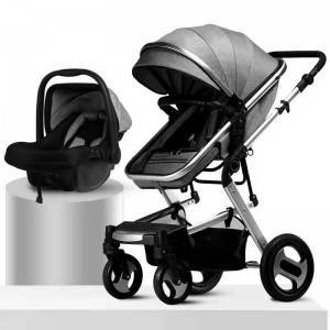 New design 360 degree free rotation foldable luxury child safety light weight baby prams
