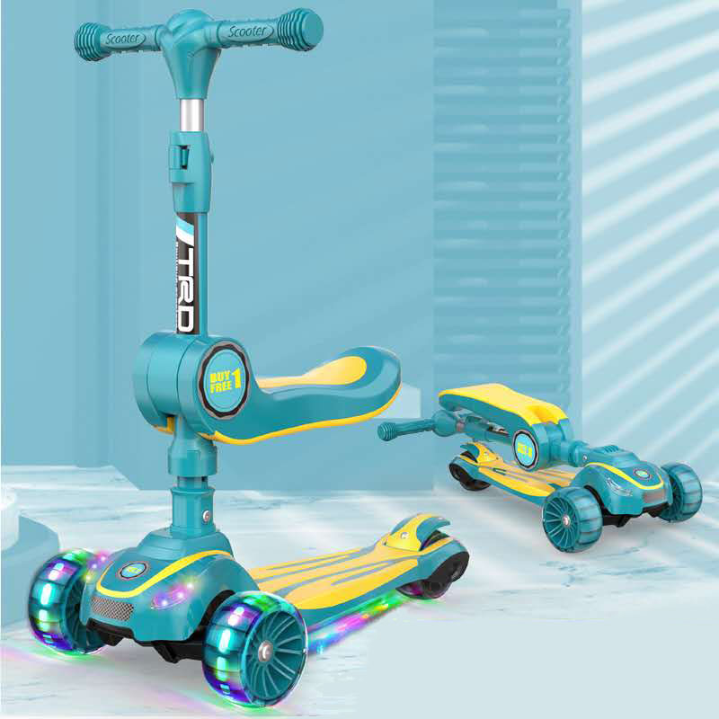 Customized Boys And Girls 3-8 Years Old Kick Scooters For Child With Seat