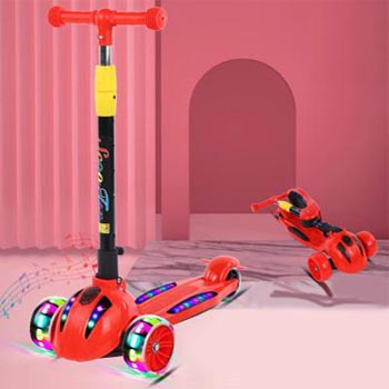 New Style Colorful Adjustable Children 3 Wheel Kids Scooter With Led Light And Music