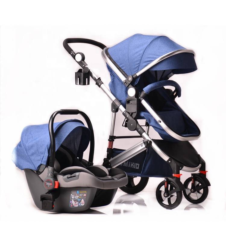 HIgh landscape mother baby trolley 3 in 1/multi function travel carrier trolley/cheap baby carriage 3 in 1 CE standard wholesale