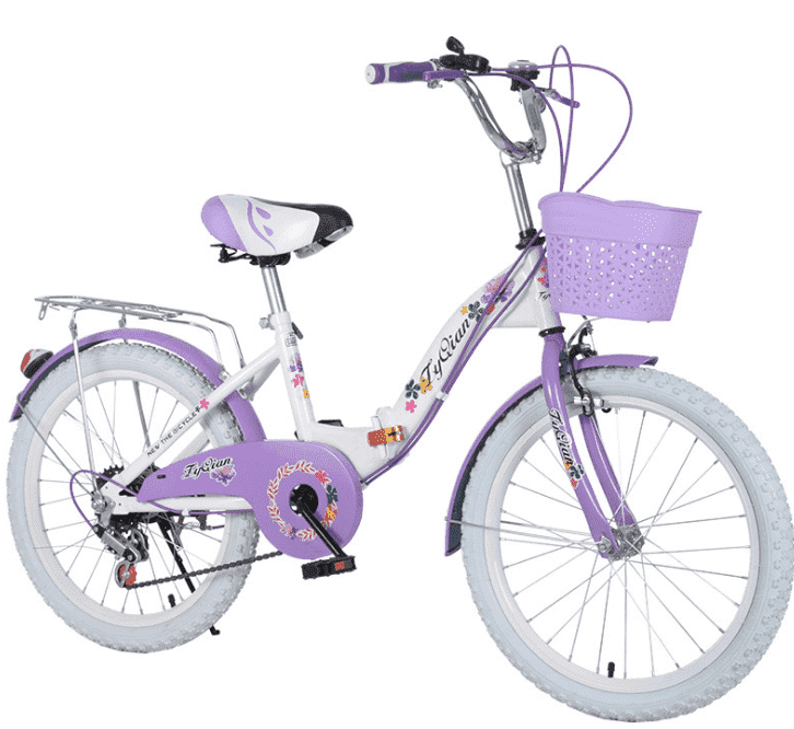 Children’s buggy 18-22 inches folding children’s 6 speeds bicycle girl princess school students folding bike
