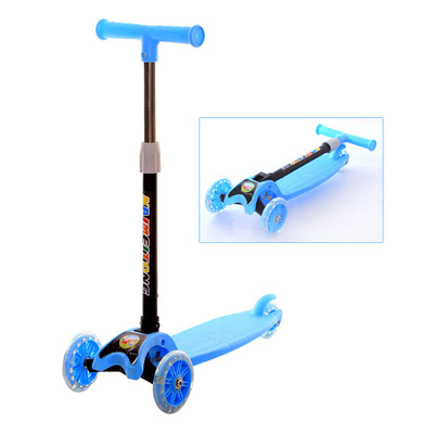 Custom colourful popular foot powered toys foldable 3 wheels pedal kids scooter