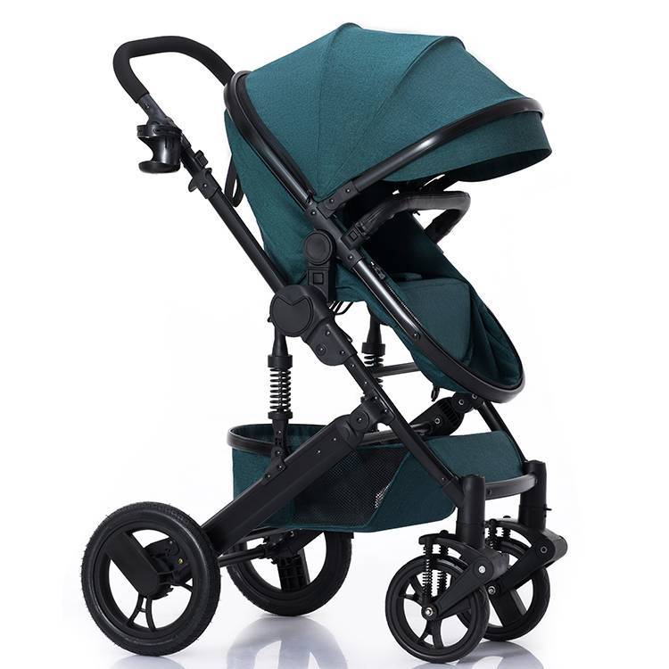 leather luxury baby stroller/ jeep stroller/full canopy block the sun baby and universal rain cover stroller