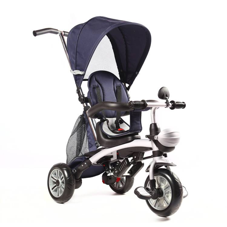 Wholesale high quality kids toys 4-in-1 trike tricycle/ factory supply cheap baby tricycle/CE baby tricycle blue color