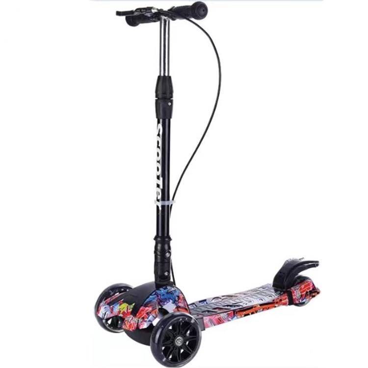 wholesale kids scooter / 2020 popular high quality big wheels kids pedal kick scooter,kids pedal scooter