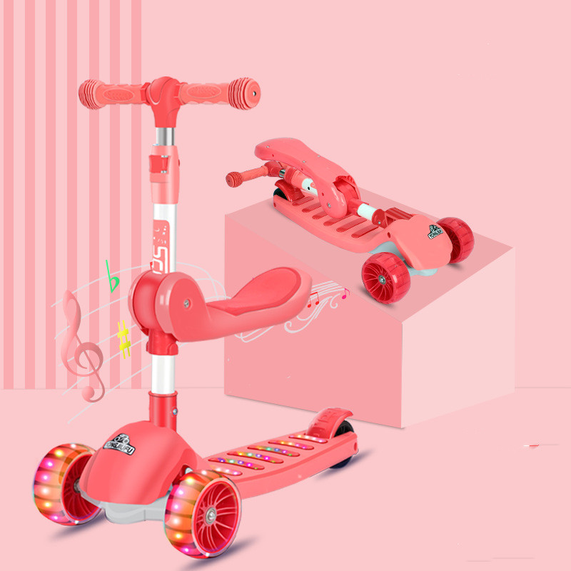 2021 Hot Selling New 3 Wheels Kids Professional Pedal Kick Scooter For Kid 12 Year