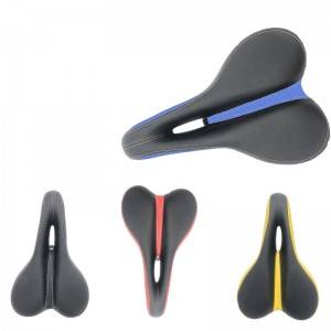 Comfortable Bike Seat Wide Bicycle Saddle Memory Foam Padded Soft Bike Cushion with Dual Absorbing Shock Rubber Balls