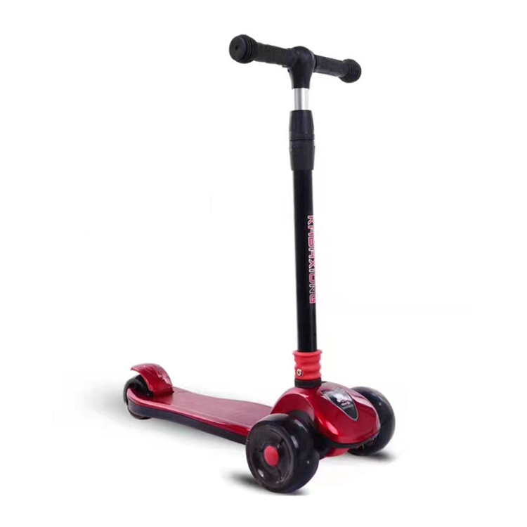 New Model Customized Foldable Three Wheel Outdoor Kid Scooter With Led Light