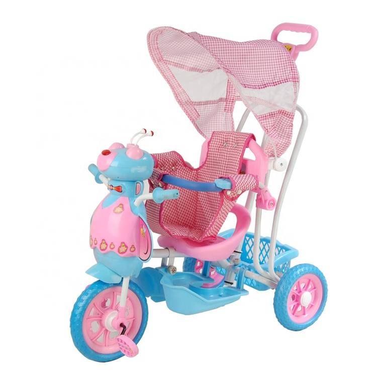 China factory High quality 3 wheels best tricycle kid/cheap kids tricycle with parent bag/one seat plastic tricycle promotion