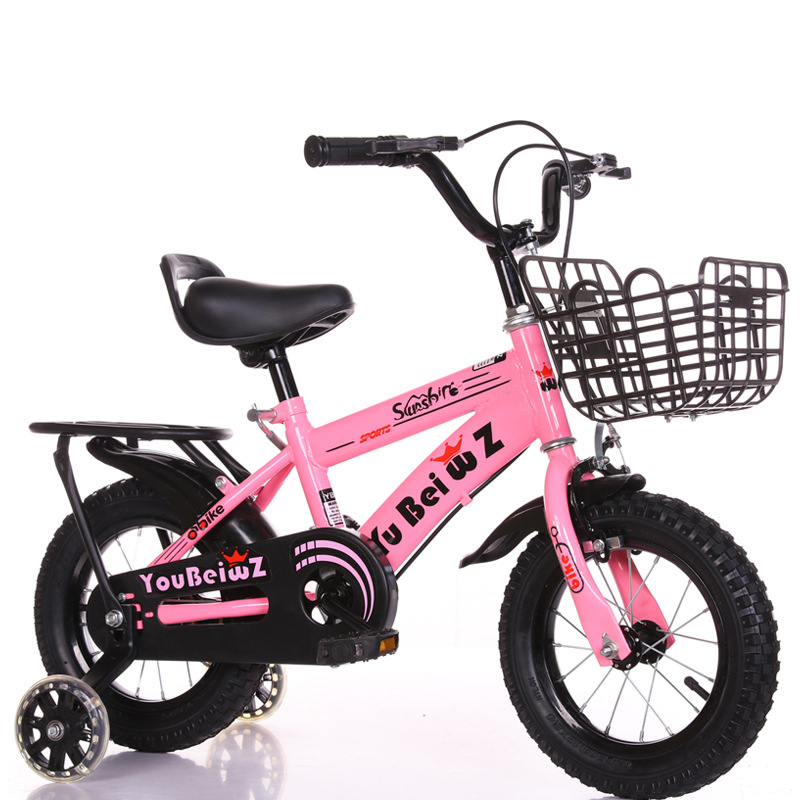 Custom vintage training wheels 12 & 14 & 16 inch kids bike with basket